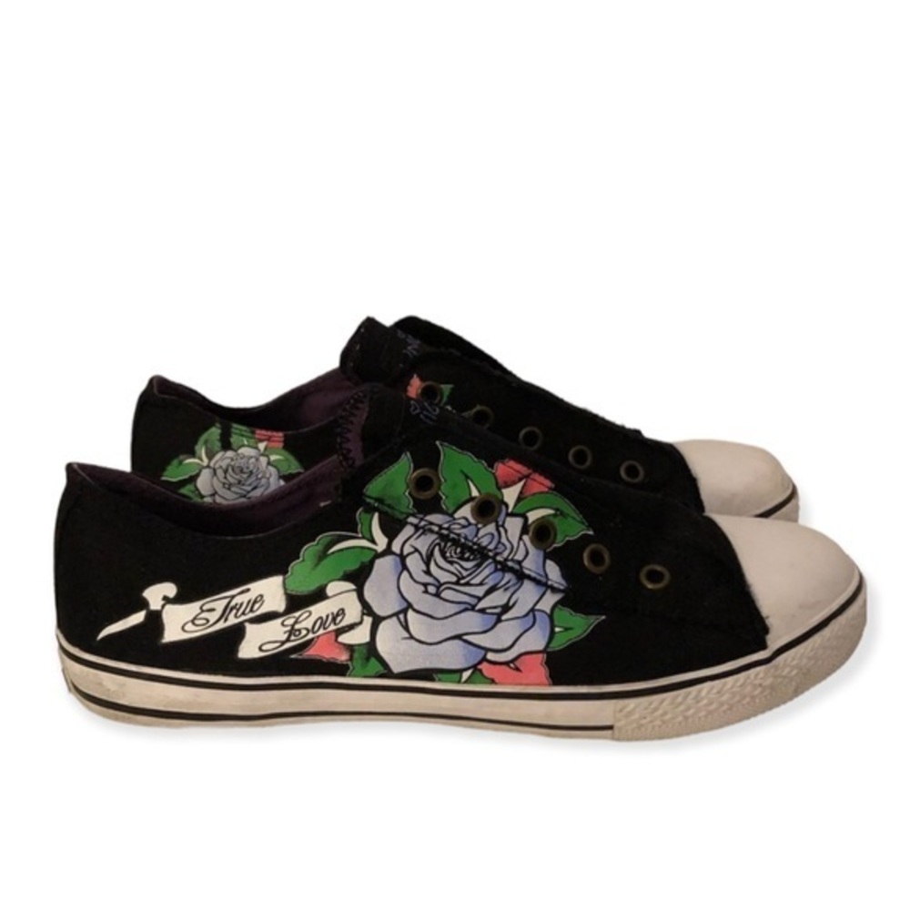 Union BayLoved Shoes Woman’s  Size 9M Black Slip On Hipsters‎ Sneakers Loved